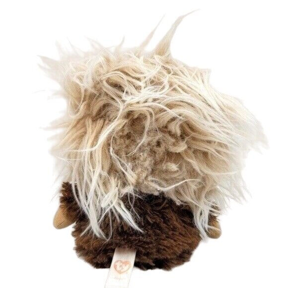 2/$15 Ty Frizzys Zinger Monster Plush Brown 8" Shaggy Glitter Eyes 2014 Beanbag - Picture 4 of 11